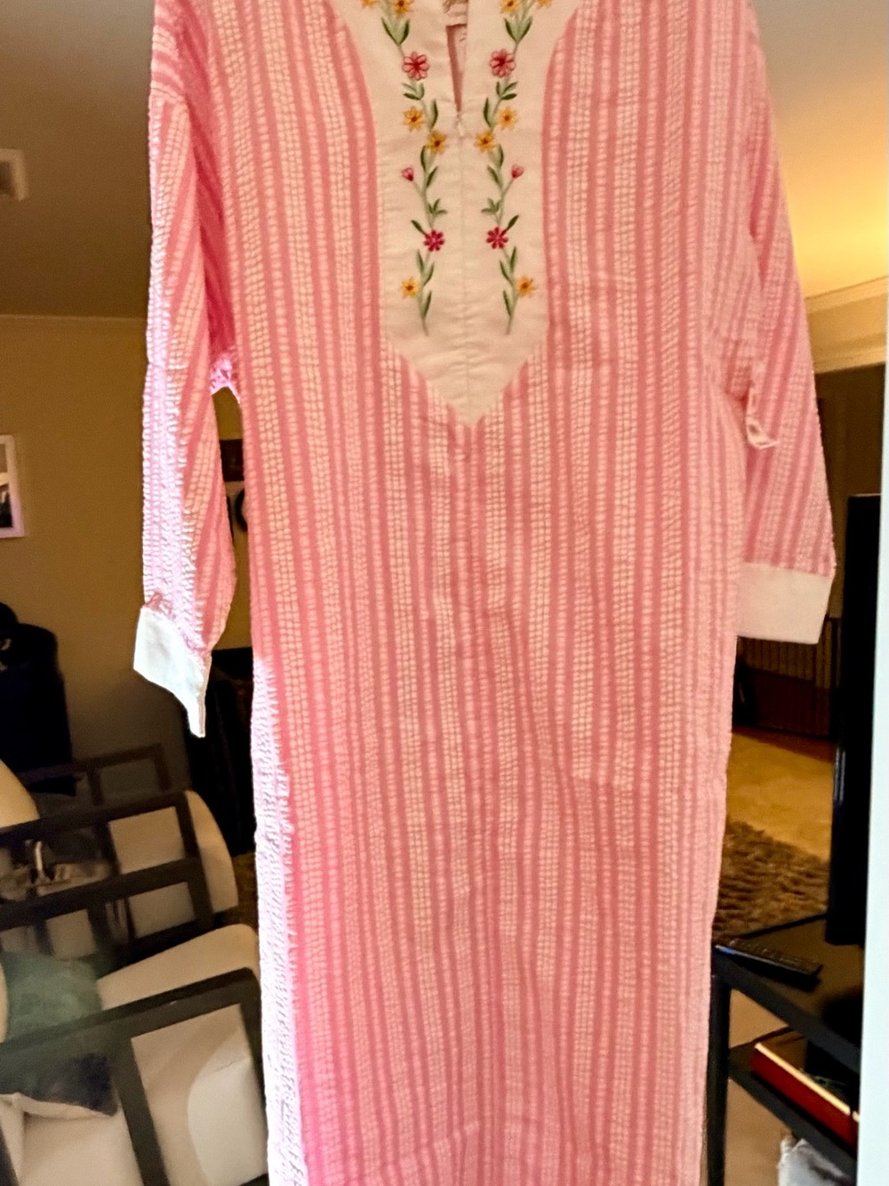 Signature by Stan Herman Pink Striped Cotton Tunic. Dead Stock Vintage JC Penny